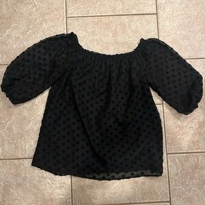 Women’s Sheer Black Top